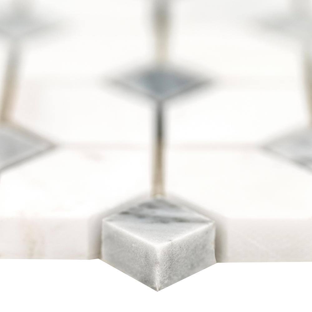 Bianco Dolomite Polished Marble 12x12 Mosaic Tile