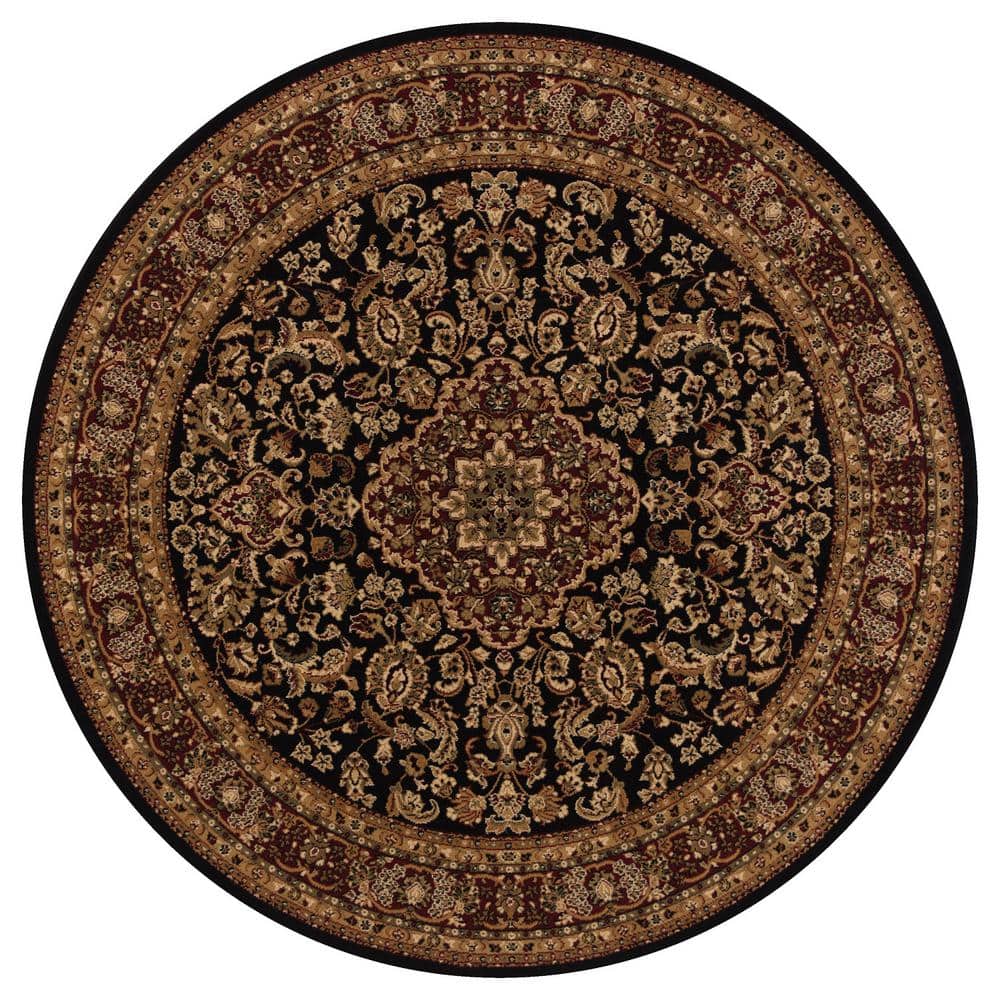 Silk Road Black 8 ft. Round Medallion Area Rug price history on PriceWatchPro