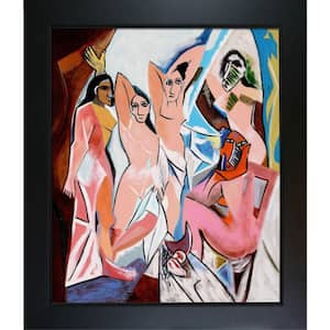 Les Demoiselles D'Avignon by Pablo Picasso New Age Wood Framed Oil Painting Art Print 24.75 in. x 28.75 in.