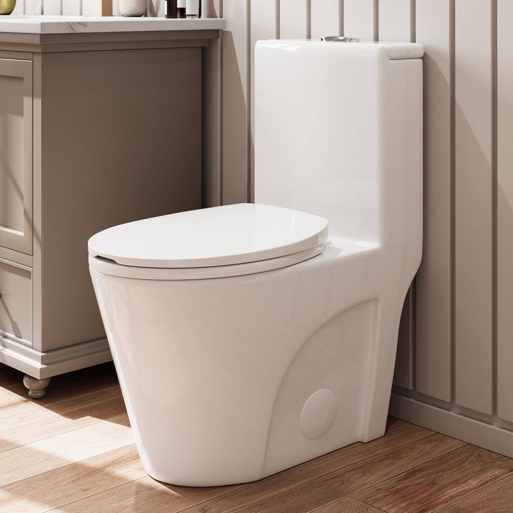 Hanikes 1Piece 1.1/1.6 GPF Dual Flush Elongated WaterSense ADA Toilet