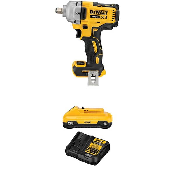 DEWALT 20V MAX XR Lithium-Ion Cordless 1/2 in. Impact Wrench with 20V ...