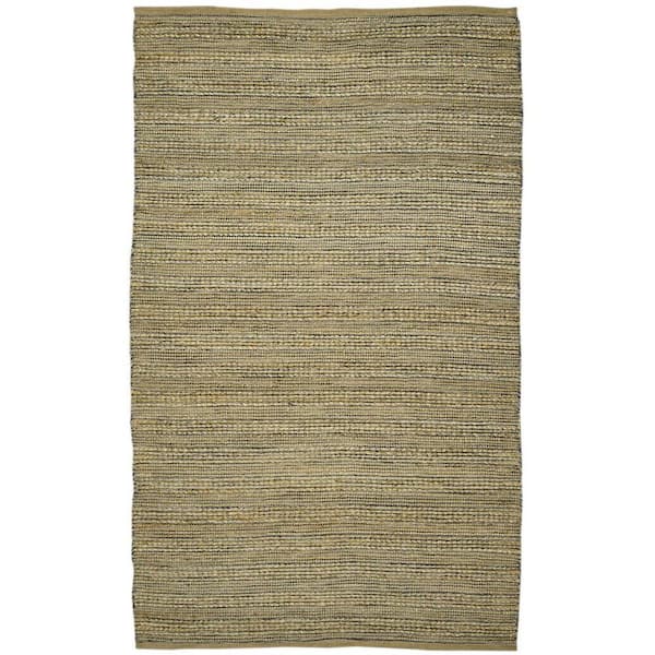 2 ft. x 3 ft. Blue Jute Striped Flatweave Handmade Area Rug