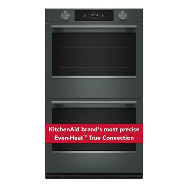 30 in. Double Electric Wall Oven with True Convection Self-Cleaning in Juniper