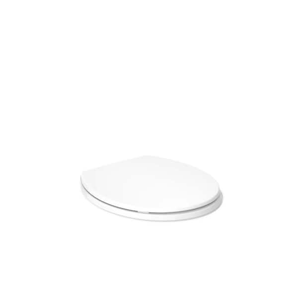 KOHLER Brevia Slow-Close Round Closed Front Toilet Seat in White
