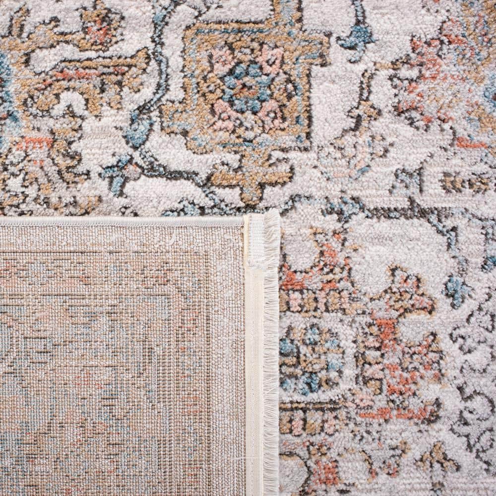 Abstract Blue Elegance 9' x 12' Hand-Knotted Synthetic Area Rug