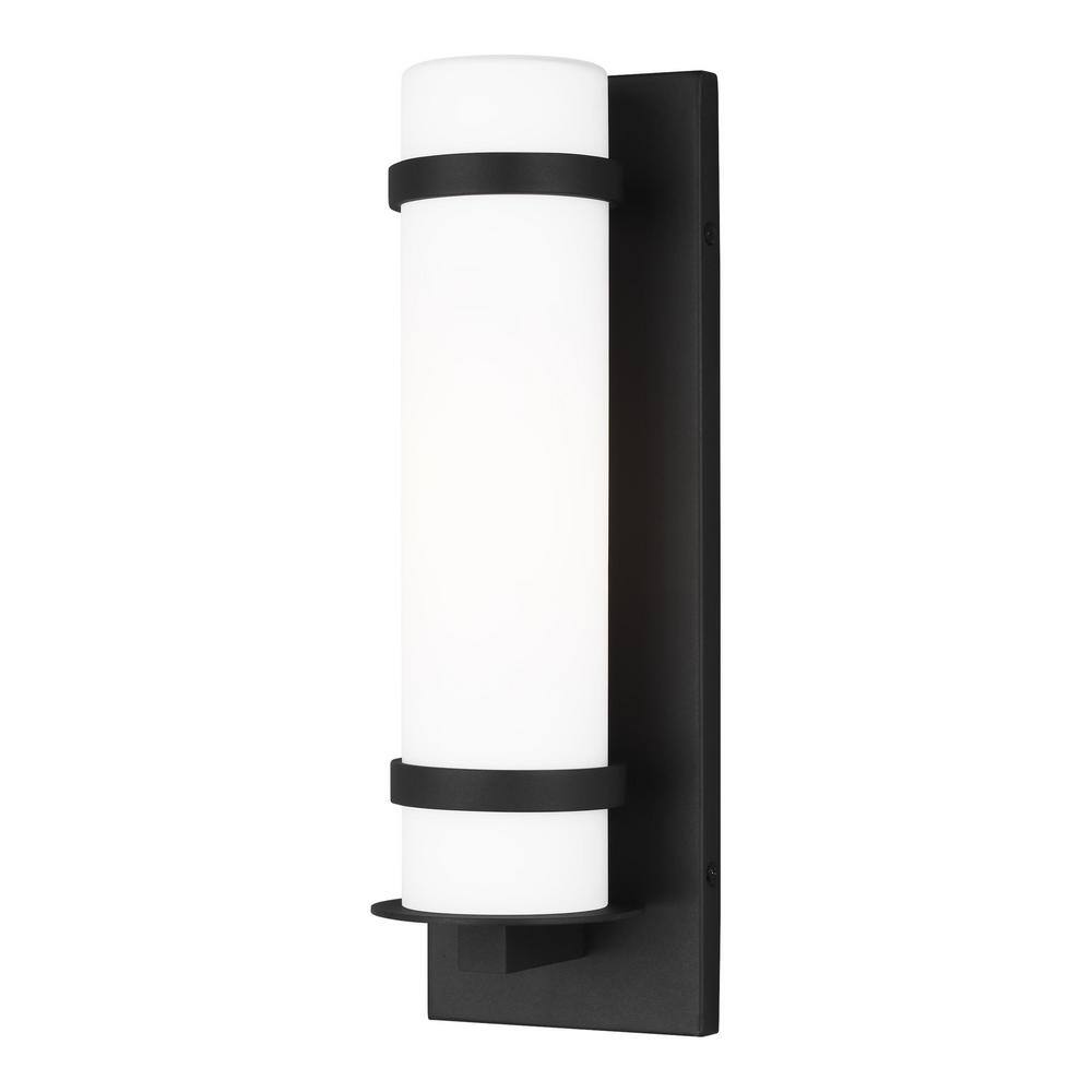 Generation Lighting Alban 1Light Black Outdoor Small Wall Lantern