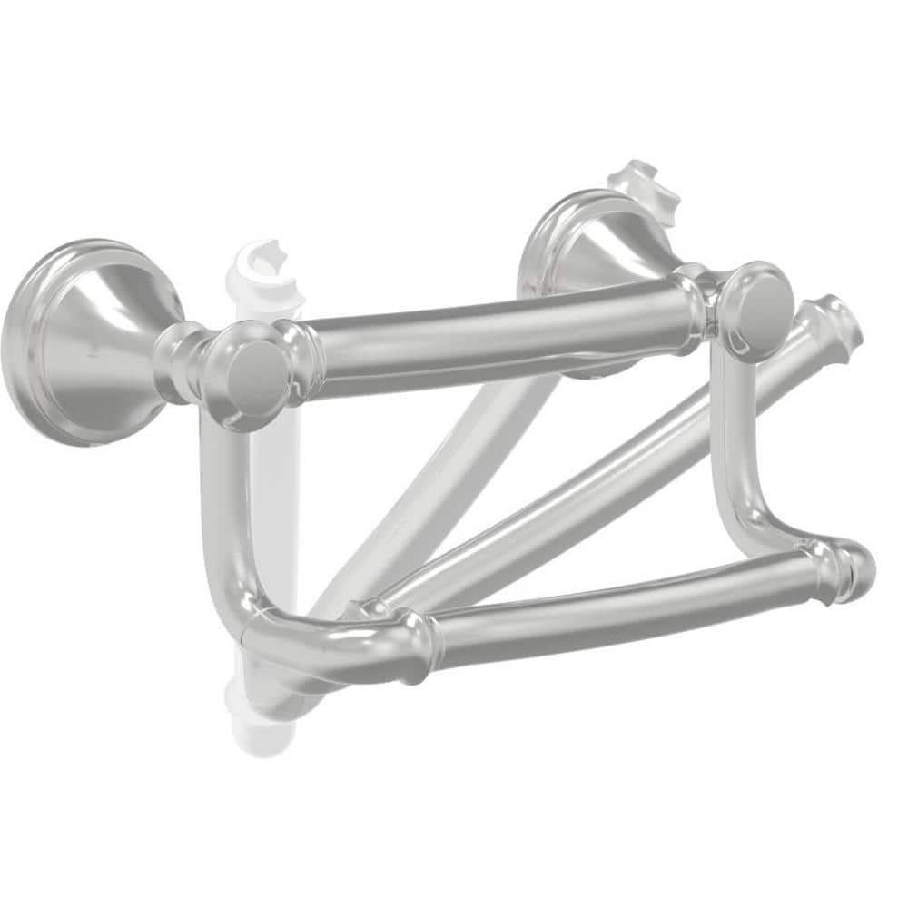Brilliance Stainless Steel Wall Mount Toilet Paper Holder with Assist Bar