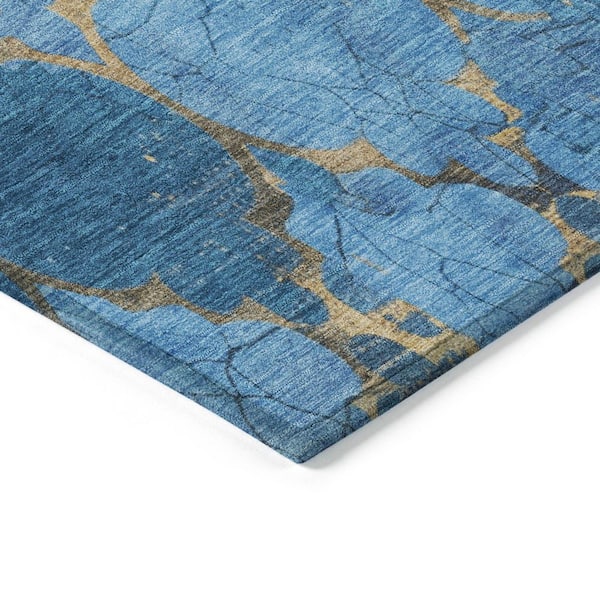 Chantille Machine Washable Indoor/Outdoor Abstract ACN1784 Blue 5 ft. x 7 ft. 6 in. Area Rug