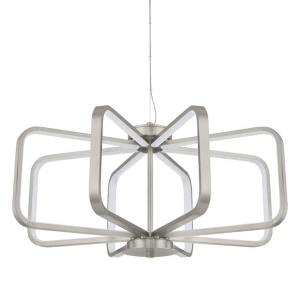 Hampton Bay Birmingham 35-Watt Brushed Nickel Integrated LED Pendant