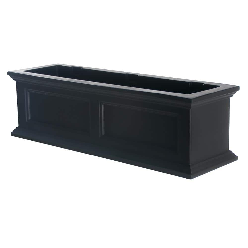 Mayne 36 in. x 11 in. Black Plastic Window Box 5822B The Home Depot