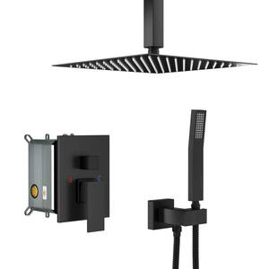 Leach 2-Spray Patterns with 10 in. Ceiling Mount Dual Shower Heads in Oil Rubbed Bronze