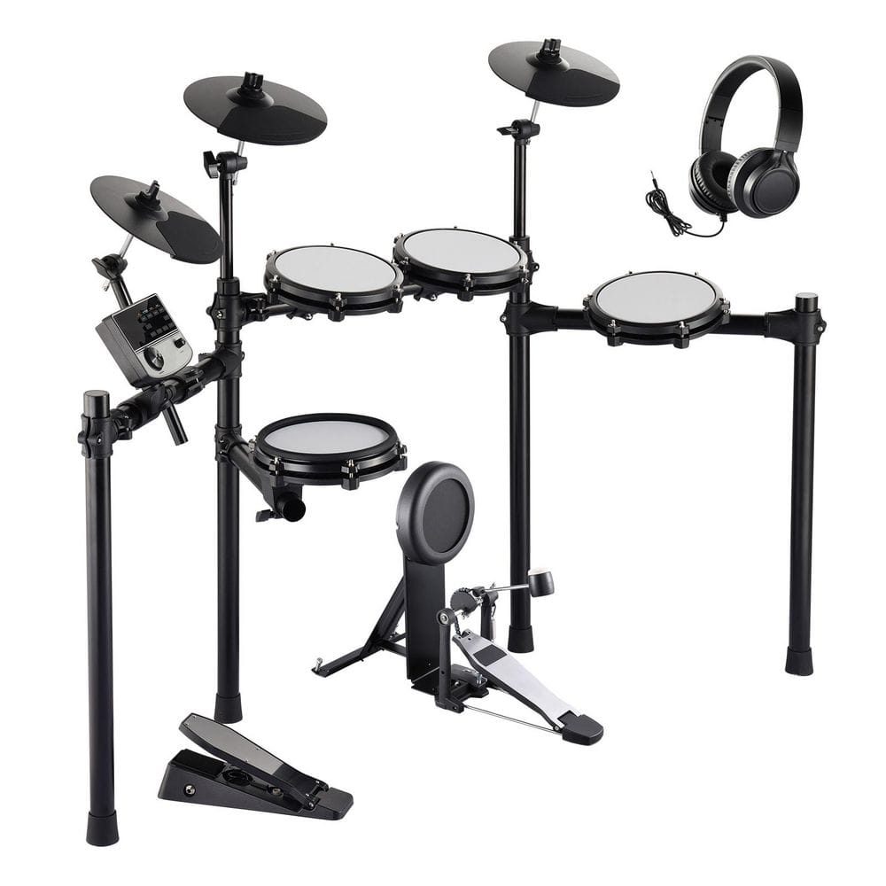 Full Size Electronic Drum Kit With 8" Double Layer