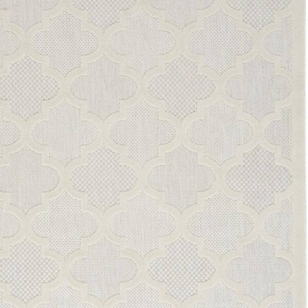 Ivory 4 ft. x 6 ft. Woven Polypropylene;Polyester Indoor/Outdoor Area Rug