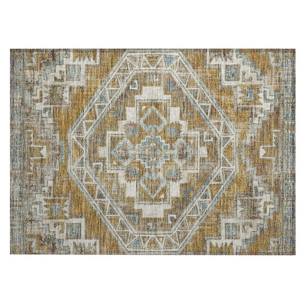 Chantille Machine Washable Indoor/Outdoor Abstract ACN2794 Walnut 3 ft. x 4 ft. Area Rug