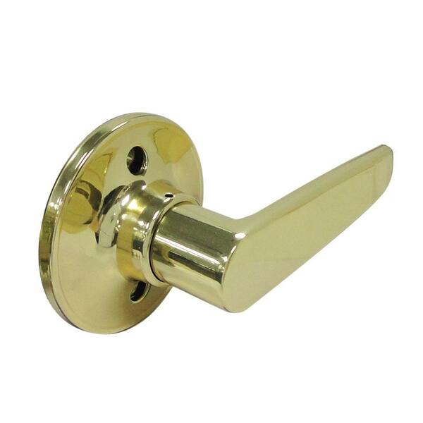 Faultless Straight Polished Brass Dummy Door Lever