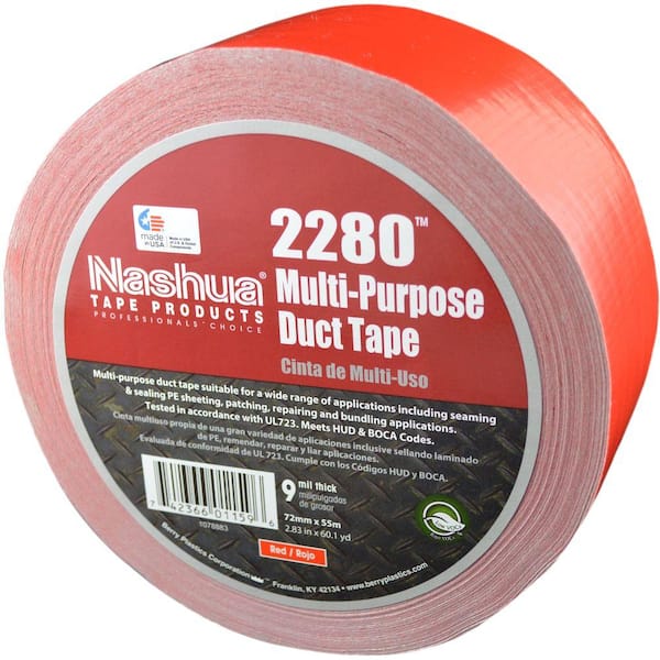 MAT Tape Red 2.83 in. x 60 yd. Colored Duct Tape, 1 Roll 
