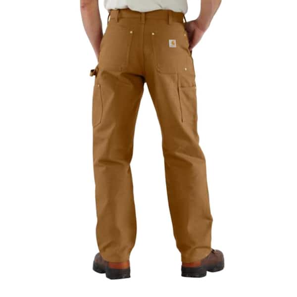 Carhartt Jeans Mens 32 Brown Straight High Rise 32x26.5 Zip Up Denim  Carpenter