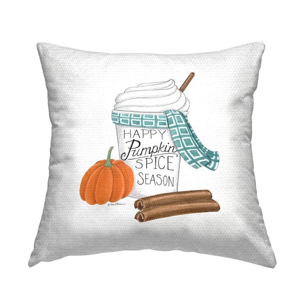 Stupell Industries Pumpkin Spice Season Multi-Color Square Outdoor Throw Pillow