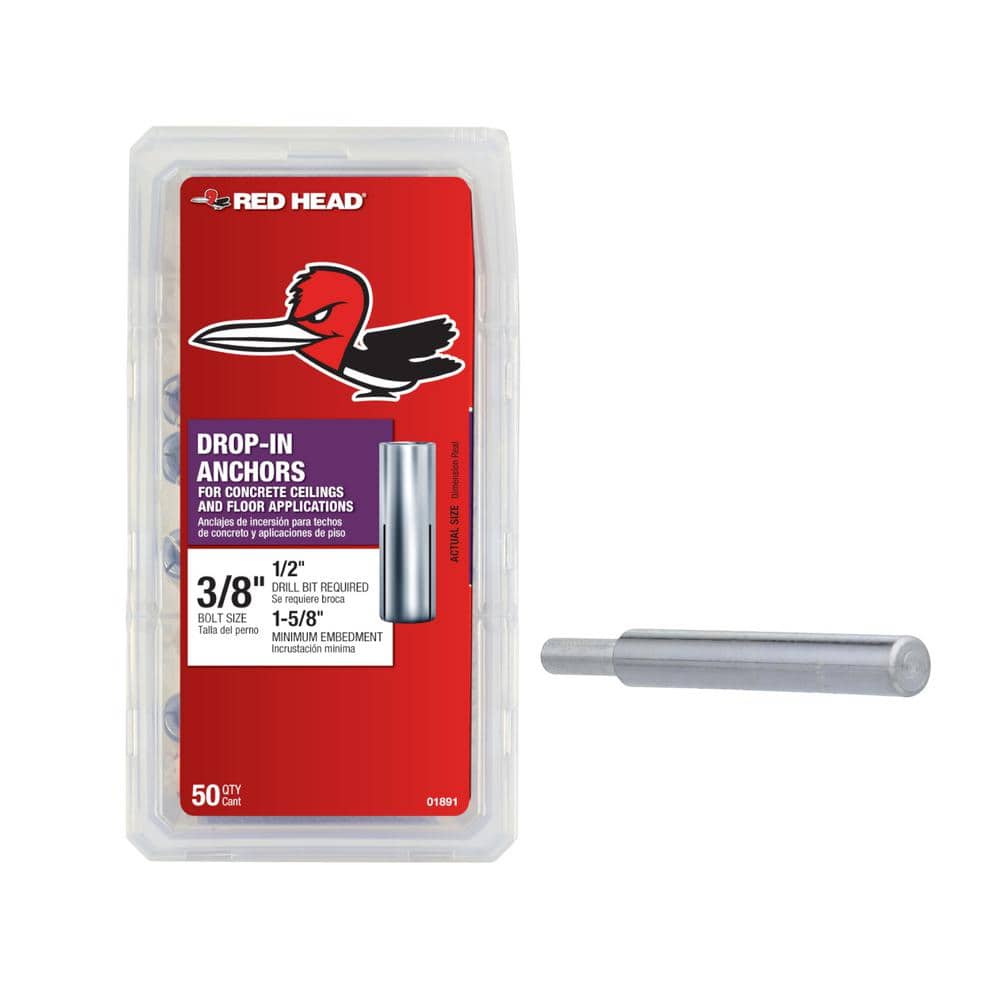 Red Head 3/8 in. Solid DropIn Anchor Setting Tool and 3/8 in. x 15/8