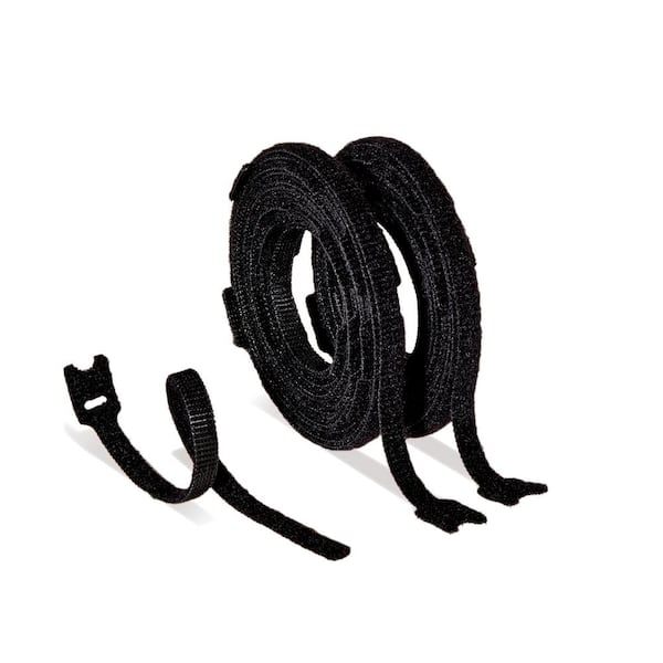 .25 in. x 8 in. Black Bundling Straps RF, 30 count