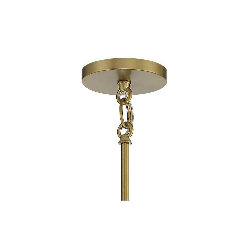 Emmerham Soft Brass 6-Light Chandelier with Clear Glass Shades