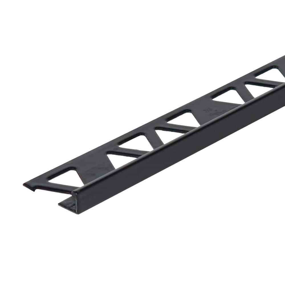 Gloss Black Powder Coated 1.13 in. W x 96 in. L Aluminum 1/2 in. Tile Edge Trim price history on PriceWatchPro
