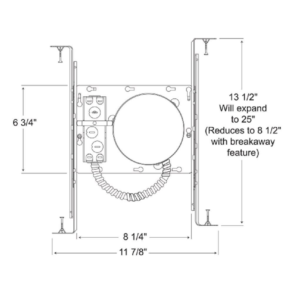 Aluminum 15-Inch IC Rated Recessed Lighting Housing