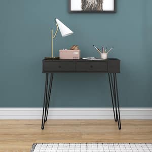 Kimberly At Home Vanity with Drawers, Black Oak