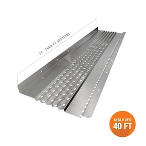 4 ft. L x 6 in. W All-Aluminum Gutter Guard in Mill (40 ft. Kit)