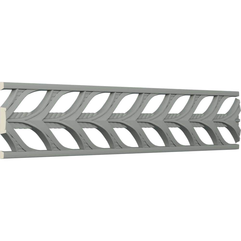 Monique 12" Primed Gray Polyurethane Pierced Panel Moulding