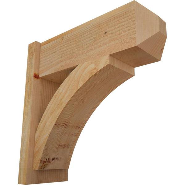 Ekena Millwork 8 in. x 22 in. x 22 in. Thorton Craftsman Rough Sawn Douglas Fir Outlooker