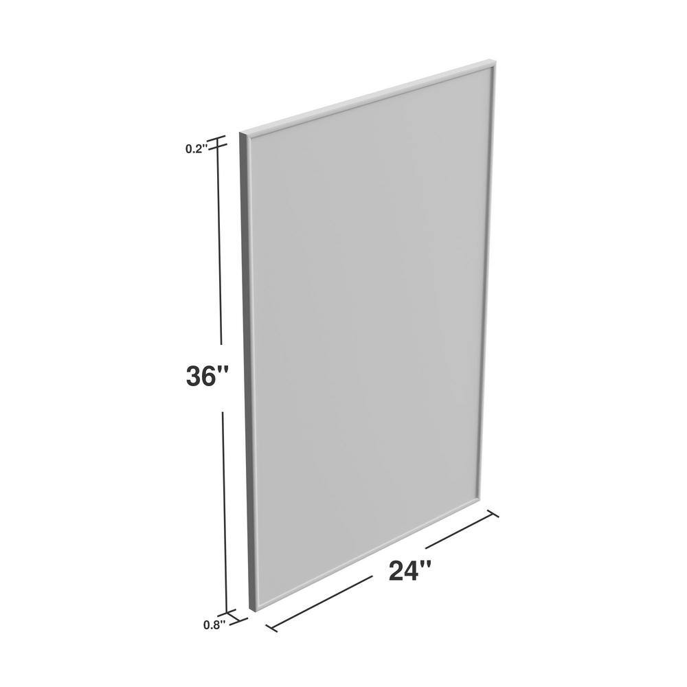 24" x 36" Black Metal Framed Rectangular Vanity Mirror