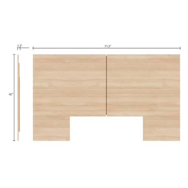 Nexera James Beige Oak Queen Panel Headboard 235983 - The