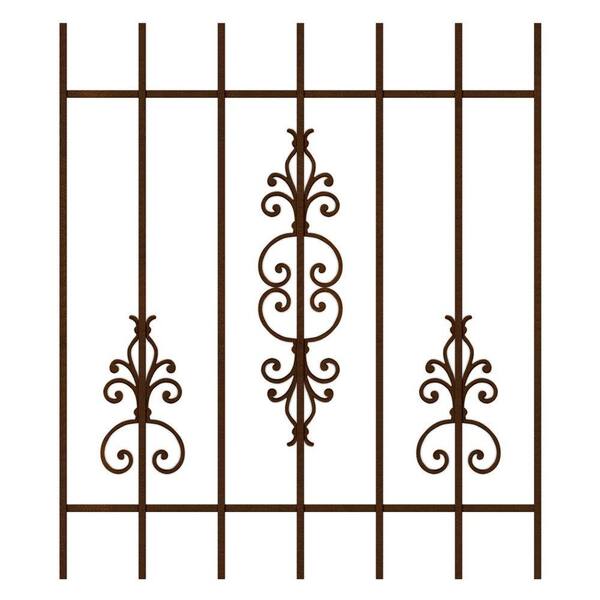 Unique Home Designs El Dorado 36 in. x 42 in. Copper 7-Bar Window Guard-DISCONTINUED