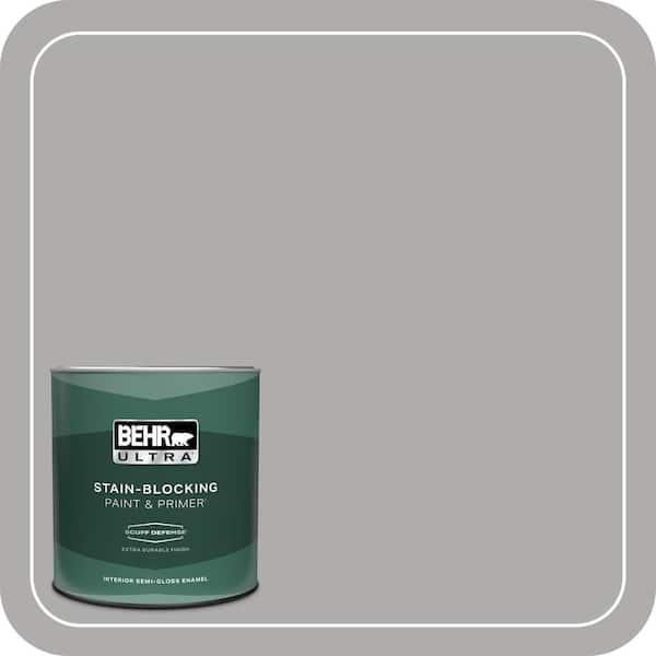 BEHR ULTRA 1 qt. Home Decorators Collection #HDC-NT-27A Soft Pebble Extra Durable Semi-Gloss Enamel Interior Paint & Primer