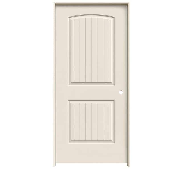 JELD-WEN 36 in. x 80 in. Santa Fe Primed Left-Hand Smooth Molded Composite Single Prehung Interior Door