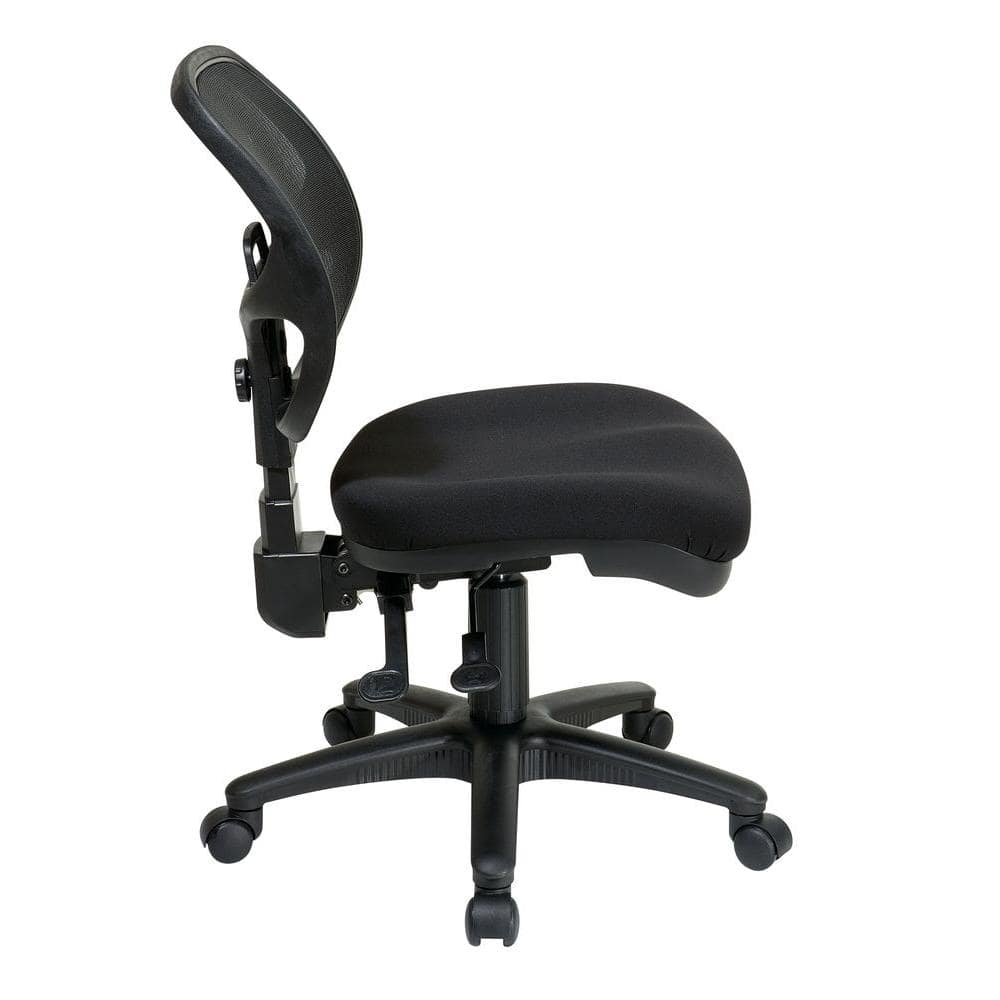 Ergonomic Black Mesh Armless Swivel Task Chair