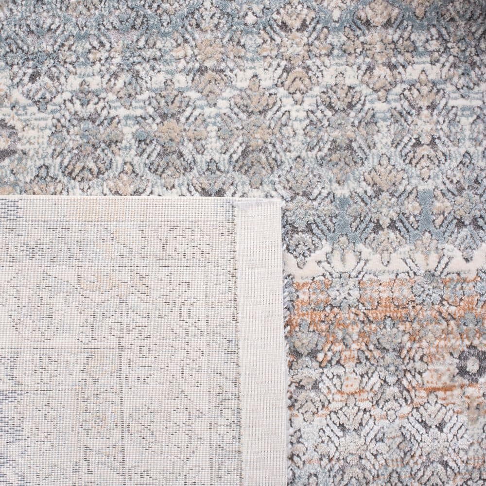 Handmade Gray Wool and Synthetic Rectangular Rug, 5'-3" x 7'-6"