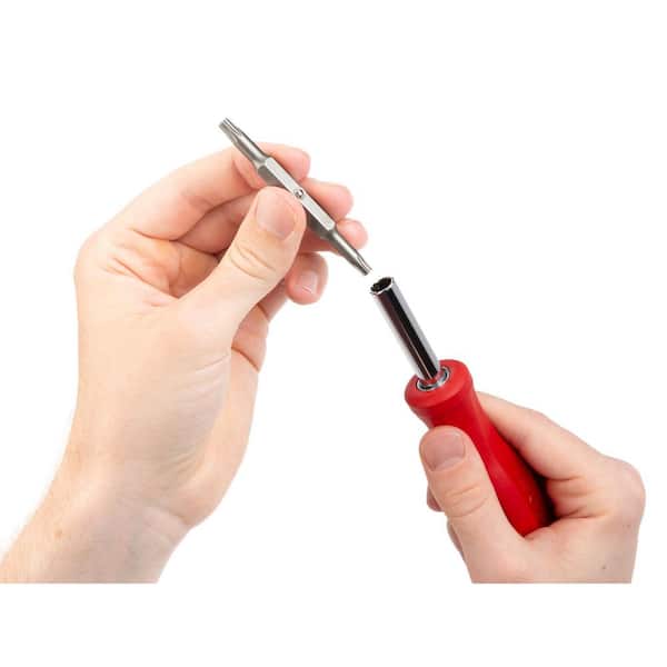 TEKTON 6-in-1 Torx Screwdriver (T20 x T25, T27 x T30, Red