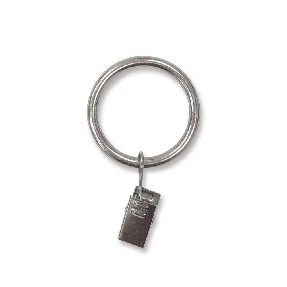 Classic Brushed Nickel Metal 1-1/2 in. Clip Rings with clips Set of 10 price history on PriceWatchPro