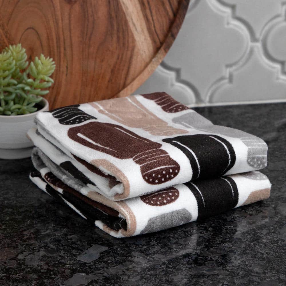 Salt & Pepper Print Cotton Terry Kitchen Towel Set