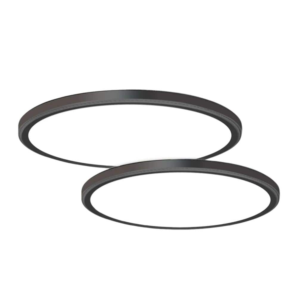 12-Inch Dimmable LED Flush Mount 28W 3200LM 5CCT Selectable Super Slim Round Low Profile Black price history on PriceWatchPro