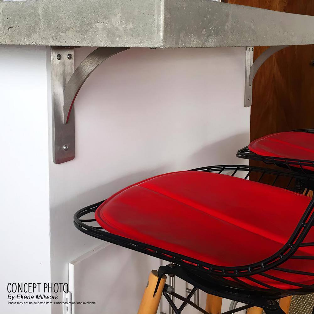Antiqued Pale Gold Steel Bracket for Shelving and Countertops