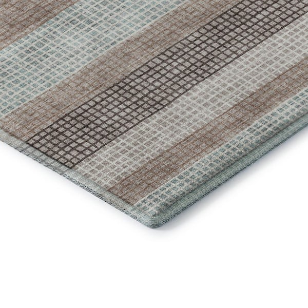 Mayfield Premium Machine Washable Abstract AMF2008 Taupe 3 ft. x 4 ft. Area Rug