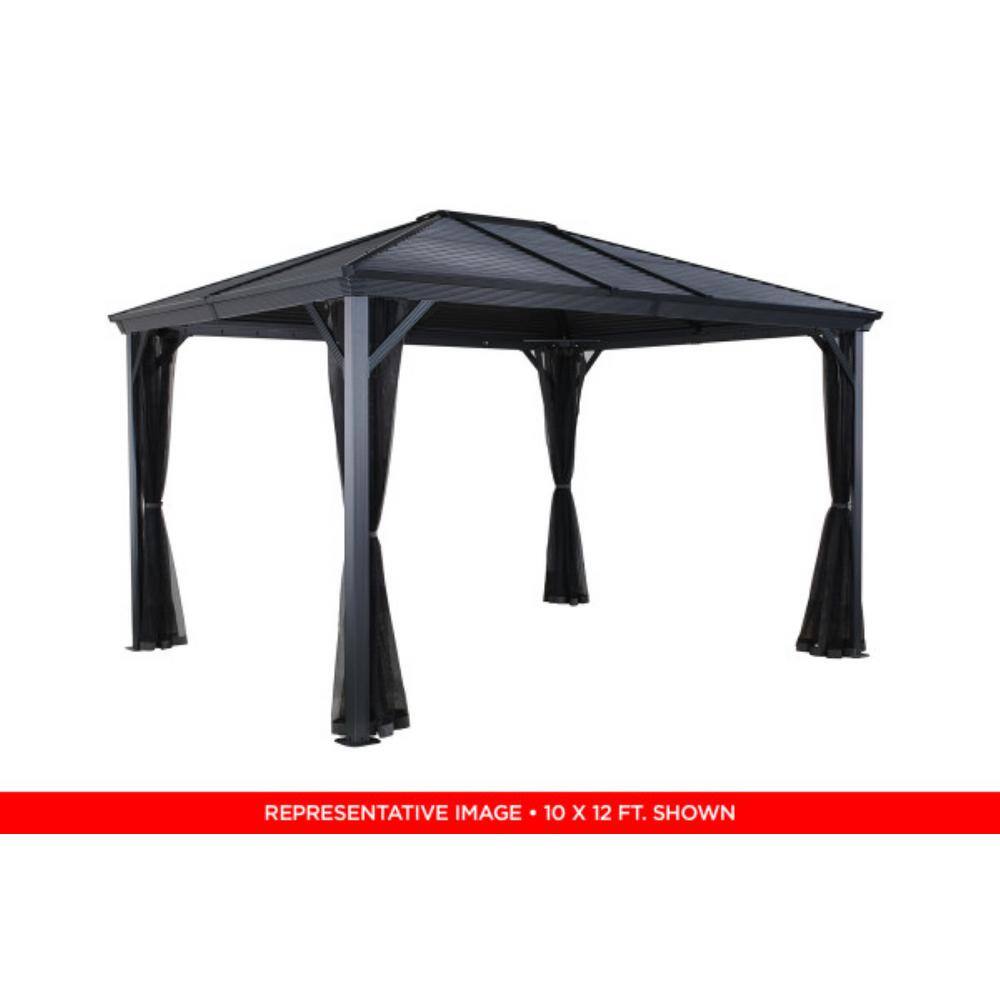 Sojag VENTURA 93D GAZEBO 10 ft. x 14 ft. STEEL ROOF 5009165159 The