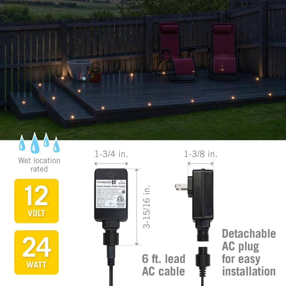 Black Waterproof Outdoor LED Wall Charger