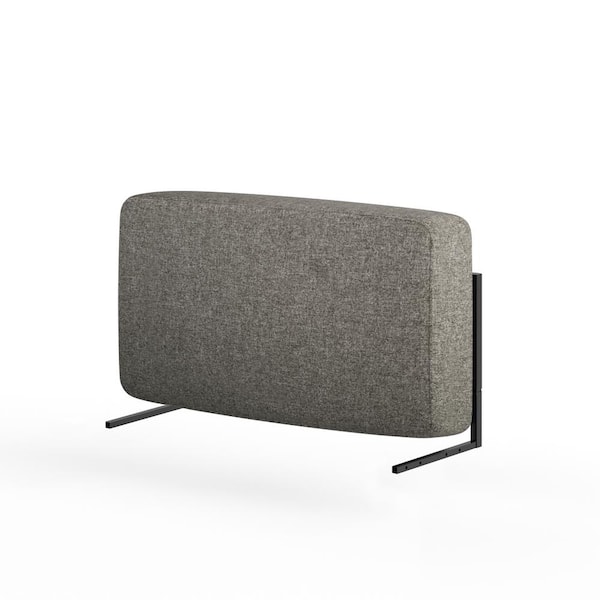 Zinus Parker 57 in. W Steel Grey Upholstered Cushion Full Headboard