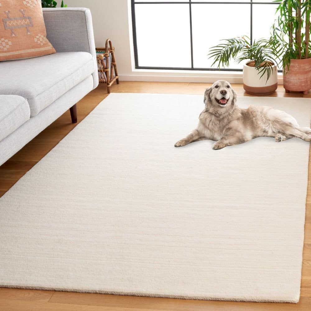 Mirage 8 ft. x 10 ft. Ivory Modern Solid Area Rug - thumbnail 7
