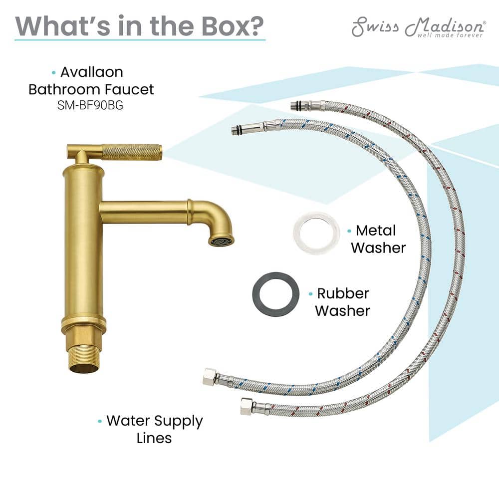 Avallon Brushed Gold Single-Handle Bathroom Faucet