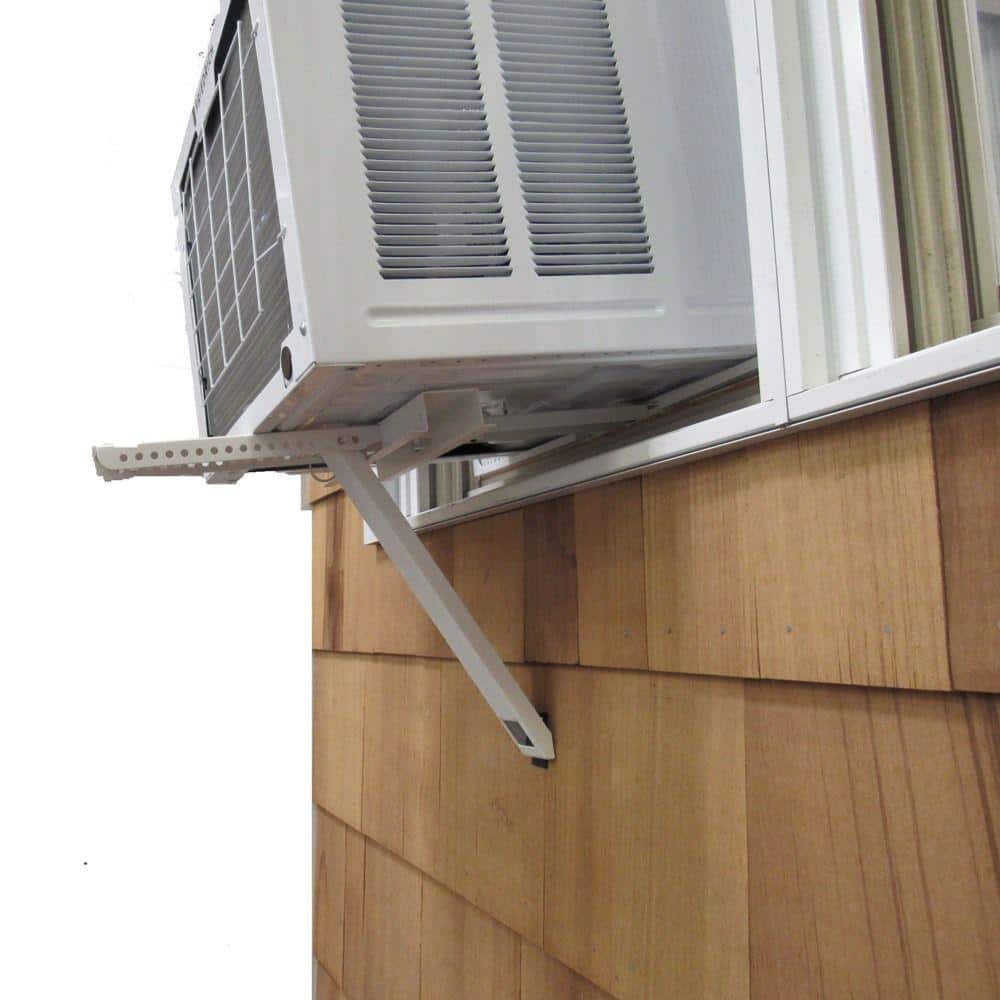 Black Adjustable Wall Mount A/C Support Bracket